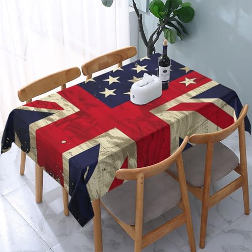 VVTDESA Bedruckte Tischdecke mit USA-Flagge, 137 x 183 cm, rechteckig, waschbar, Dekoration, Tischdecke für Esstische, Party, Buffet, Camping VVTDESA Bedruckte Tischdecke mit USA-Flagge, 137 x 183 cm, rechteckig, waschbar, Dekoration, Tischdecke für Esstische, Party, Buffet, Camping von VVTDESA