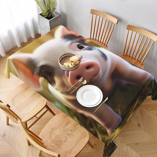 VVTDESA Bedruckte Tischdecke mit niedlichem Bauernhof-Motiv, 152,4 x 228,6 cm, rechteckige Stoff-Tischdecke, waschbar, Dekoration, Tischdecke für Esstische, Party, Buffet, Camping VVTDESA Bedruckte Tischdecke mit niedlichem Bauernhof-Motiv, 152,4 x 228,6 cm, rechteckige Stoff-Tischdecke, waschbar, Dekoration, Tischdecke für Esstische, Party, Buffet, Camping von VVTDESA