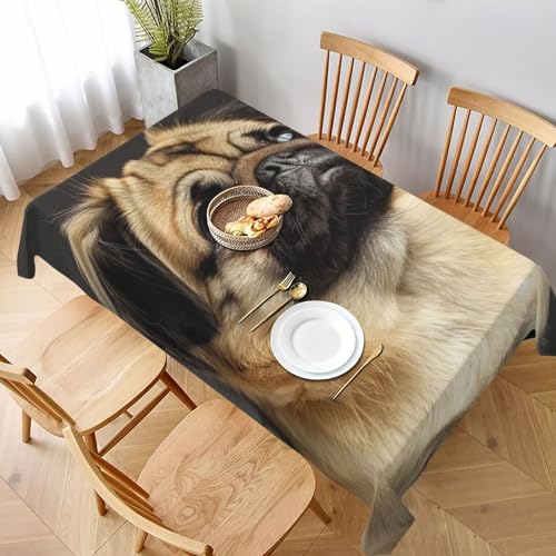 VVTDESA Bedruckte Tischdecke mit niedlichem Mops-Motiv, 152,4 x 228,6 cm, rechteckige Stoff-Tischdecke, waschbar, Dekoration, Tischdecke für Esstische, Party, Buffet, Camping VVTDESA Bedruckte Tischdecke mit niedlichem Mops-Motiv, 152,4 x 228,6 cm, rechteckige Stoff-Tischdecke, waschbar, Dekoration, Tischdecke für Esstische, Party, Buffet, Camping von VVTDESA