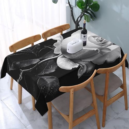 VVTDESA Einfarbige Tischdecke mit Rosenmuster, 137,2 x 183,9 cm, rechteckig, waschbar, Dekoration, Tischdecke für Esstische, Party, Buffet, Camping VVTDESA Einfarbige Tischdecke mit Rosenmuster, 137,2 x 183,9 cm, rechteckig, waschbar, Dekoration, Tischdecke für Esstische, Party, Buffet, Camping von VVTDESA