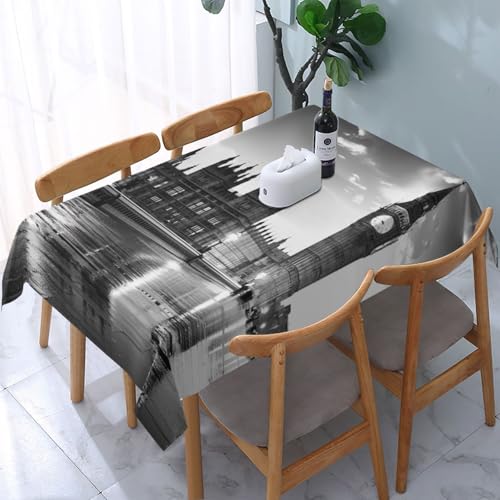 VVTDESA London bedruckte Tischdecke, 137 x 183 cm, rechteckig, Stoff, waschbar, Dekoration, Tischdecke für Esstische, Party, Buffet, Camping VVTDESA London bedruckte Tischdecke, 137 x 183 cm, rechteckig, Stoff, waschbar, Dekoration, Tischdecke für Esstische, Party, Buffet, Camping von VVTDESA