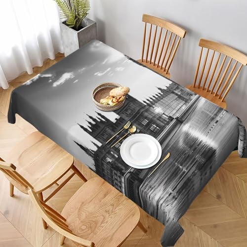 VVTDESA London bedruckte Tischdecke, 152,4 x 228,6 cm, rechteckig, Stoff, waschbar, Dekoration, Tischdecke für Esstische, Party, Buffet, Camping VVTDESA London bedruckte Tischdecke, 152,4 x 228,6 cm, rechteckig, Stoff, waschbar, Dekoration, Tischdecke für Esstische, Party, Buffet, Camping von VVTDESA