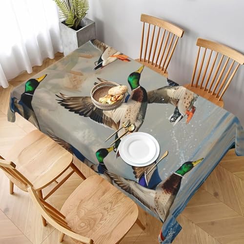 VVTDESA Mallard Duck bedruckte Tischdecke, rechteckig, Stoff, waschbar, Dekoration, Tischdecke für Esstische, Party, Buffet, Camping, 152,4 x 228,6 cm VVTDESA Mallard Duck bedruckte Tischdecke, rechteckig, Stoff, waschbar, Dekoration, Tischdecke für Esstische, Party, Buffet, Camping, 152,4 x 228,6 cm von VVTDESA