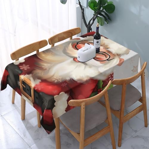 VVTDESA Niedliche Tischdecke mit Weihnachtsmann-Motiv, 137 x 183 cm, rechteckig, waschbar, Dekoration, Tischdecke für Esstische, Party, Buffet, Camping VVTDESA Niedliche Tischdecke mit Weihnachtsmann-Motiv, 137 x 183 cm, rechteckig, waschbar, Dekoration, Tischdecke für Esstische, Party, Buffet, Camping von VVTDESA