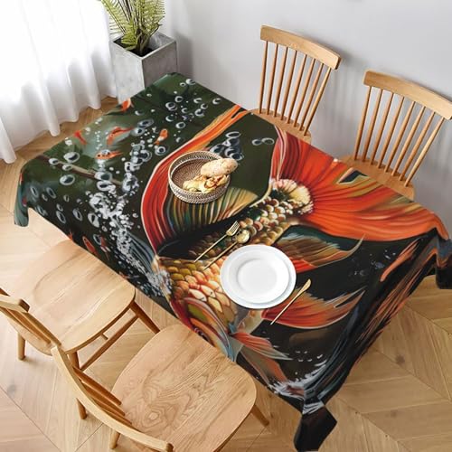 VVTDESA Safflower Tischdecke, Motiv: fliegende Fische, 152,4 x 228,6 cm, rechteckig, waschbar, Dekoration, Tischdecke für Esstische, Party, Buffet, Camping VVTDESA Safflower Tischdecke, Motiv: fliegende Fische, 152,4 x 228,6 cm, rechteckig, waschbar, Dekoration, Tischdecke für Esstische, Party, Buffet, Camping von VVTDESA