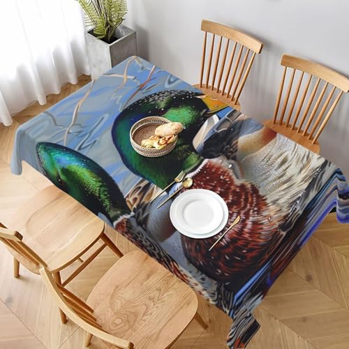 VVTDESA Stockente 1 bedruckte Tischdecke, 152,4 x 228,6 cm, rechteckig, Stoff, waschbar, Dekoration, Tischdecke für Esstische, Party, Buffet, Camping VVTDESA Stockente 1 bedruckte Tischdecke, 152,4 x 228,6 cm, rechteckig, Stoff, waschbar, Dekoration, Tischdecke für Esstische, Party, Buffet, Camping von VVTDESA