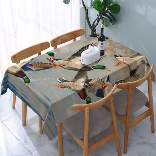 VVTDESA Stockente Tischdecke, bedruckt, 137 x 183 cm, rechteckig, Stoff, waschbar, Dekoration, Tischdecke für Esstische, Party, Buffet, Camping, 137 x 183 cm VVTDESA Stockente Tischdecke, bedruckt, 137 x 183 cm, rechteckig, Stoff, waschbar, Dekoration, Tischdecke für Esstische, Party, Buffet, Camping, 137 x 183 cm von VVTDESA