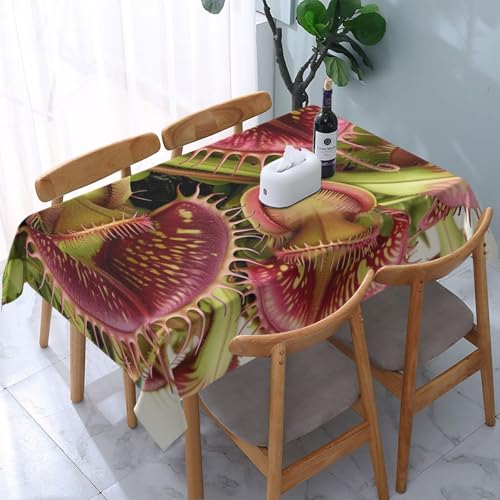 VVTDESA Tischdecke, Motiv: Fleischfressende Pflanzen, bedruckt, 137 x 183 cm, rechteckig, waschbar, Dekoration, Tischdecke für Esstische, Party, Buffet, Camping, 137 x 183 cm VVTDESA Tischdecke, Motiv: Fleischfressende Pflanzen, bedruckt, 137 x 183 cm, rechteckig, waschbar, Dekoration, Tischdecke für Esstische, Party, Buffet, Camping, 137 x 183 cm von VVTDESA