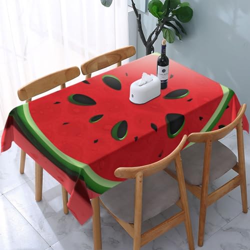 VVTDESA Tischdecke, Motiv: rote Wassermelone, 137 x 183 cm, rechteckig, waschbar, Dekoration, Tischdecke für Esstische, Party, Buffet, Camping VVTDESA Tischdecke, Motiv: rote Wassermelone, 137 x 183 cm, rechteckig, waschbar, Dekoration, Tischdecke für Esstische, Party, Buffet, Camping von VVTDESA