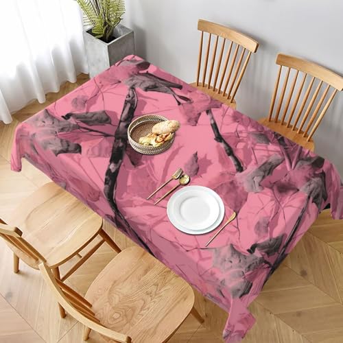 VVTDESA Tischdecke, Motiv: schöne Blätter, Camouflage, bedruckt, 152,4 x 228,6 cm, rechteckig, waschbar, Dekoration, Tischdecke für Esstische, Party, Buffet, Camping VVTDESA Tischdecke, Motiv: schöne Blätter, Camouflage, bedruckt, 152,4 x 228,6 cm, rechteckig, waschbar, Dekoration, Tischdecke für Esstische, Party, Buffet, Camping von VVTDESA