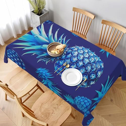 VVTDESA Tischdecke, bedruckt, Motiv: Blaue Ananas, 152,4 x 228,6 cm, rechteckig, waschbar, Dekoration, Tischdecke für Esstische, Party, Buffet, Camping VVTDESA Tischdecke, bedruckt, Motiv: Blaue Ananas, 152,4 x 228,6 cm, rechteckig, waschbar, Dekoration, Tischdecke für Esstische, Party, Buffet, Camping von VVTDESA