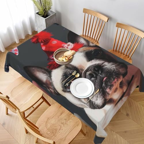 VVTDESA Tischdecke, bedruckt, Motiv: Französische Bulldogge, 152,4 x 228,6 cm, rechteckig, waschbar, Dekoration, Tischdecke für Esstische, Party, Buffet, Camping VVTDESA Tischdecke, bedruckt, Motiv: Französische Bulldogge, 152,4 x 228,6 cm, rechteckig, waschbar, Dekoration, Tischdecke für Esstische, Party, Buffet, Camping von VVTDESA