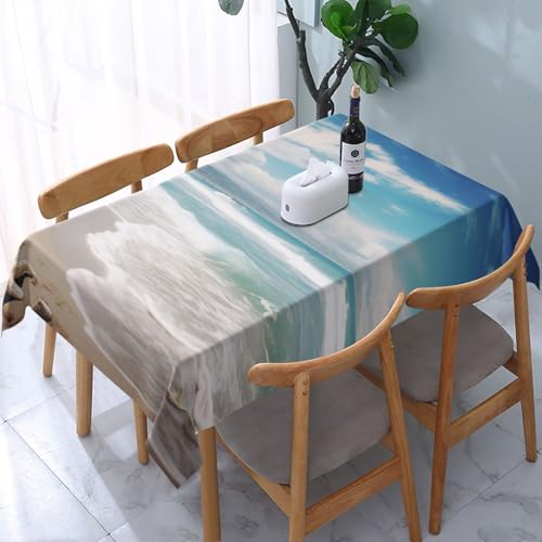 VVTDESA Tischdecke, bedruckt, Motiv: Meeresstrand, 137 x 183 cm, rechteckig, waschbar, Dekoration, Tischdecke für Esstische, Party, Buffet, Camping VVTDESA Tischdecke, bedruckt, Motiv: Meeresstrand, 137 x 183 cm, rechteckig, waschbar, Dekoration, Tischdecke für Esstische, Party, Buffet, Camping von VVTDESA