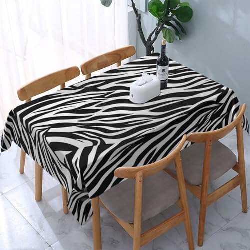 VVTDESA Tischdecke, bedruckt, Zebramuster, 137 x 183 cm, rechteckig, waschbar, Dekoration, Tischdecke für Esstische, Party, Buffet, Camping, 137 x 183 cm VVTDESA Tischdecke, bedruckt, Zebramuster, 137 x 183 cm, rechteckig, waschbar, Dekoration, Tischdecke für Esstische, Party, Buffet, Camping, 137 x 183 cm von VVTDESA