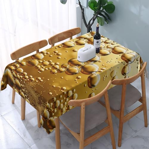 VVTDESA Tischdecke mit Bierblasen-Druck, rechteckig, Stoff, waschbar, für Esstische, Party, Buffet, Camping, 137 x 183 cm VVTDESA Tischdecke mit Bierblasen-Druck, rechteckig, Stoff, waschbar, für Esstische, Party, Buffet, Camping, 137 x 183 cm von VVTDESA