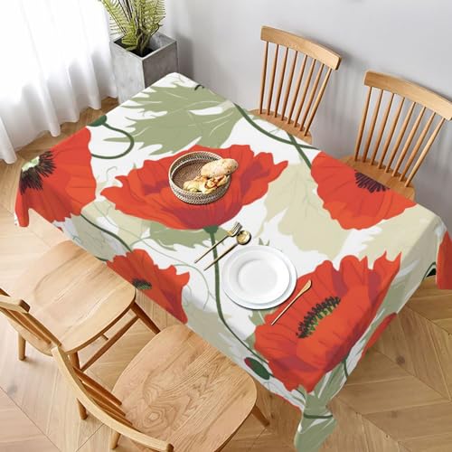 VVTDESA Tischdecke mit Blumenmuster, bedruckt, 152,4 x 228,6 cm, rechteckig, waschbar, Dekoration, Tischdecke für Esstische, Party, Buffet, Camping VVTDESA Tischdecke mit Blumenmuster, bedruckt, 152,4 x 228,6 cm, rechteckig, waschbar, Dekoration, Tischdecke für Esstische, Party, Buffet, Camping von VVTDESA