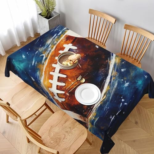 VVTDESA Tischdecke mit Galaxie-Fußball-Motiv, bedruckt, rechteckig, Stoff, waschbar, Dekoration, Tischdecke für Esstische, Party, Buffet, Camping, 152,4 x 228,6 cm VVTDESA Tischdecke mit Galaxie-Fußball-Motiv, bedruckt, rechteckig, Stoff, waschbar, Dekoration, Tischdecke für Esstische, Party, Buffet, Camping, 152,4 x 228,6 cm von VVTDESA
