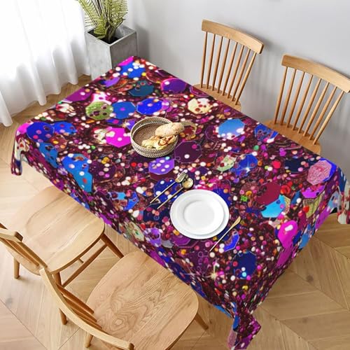 VVTDESA Tischdecke mit Glitzermuster, bedruckt, 152,4 x 228,6 cm, rechteckig, waschbar, Dekoration, Tischdecke für Esstische, Party, Buffet, Camping VVTDESA Tischdecke mit Glitzermuster, bedruckt, 152,4 x 228,6 cm, rechteckig, waschbar, Dekoration, Tischdecke für Esstische, Party, Buffet, Camping von VVTDESA