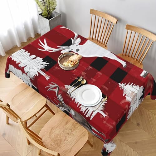 VVTDESA Tischdecke mit Kuh- und Hirschbaum-Motiv, 152,4 x 228,6 cm, rechteckig, waschbar, Dekoration, Tischdecke für Esstische, Party, Buffet, Camping VVTDESA Tischdecke mit Kuh- und Hirschbaum-Motiv, 152,4 x 228,6 cm, rechteckig, waschbar, Dekoration, Tischdecke für Esstische, Party, Buffet, Camping von VVTDESA