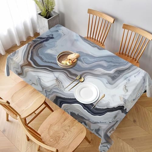 VVTDESA Tischdecke mit Marmor-Wandbild, bedruckt, 152,4 x 228,6 cm, rechteckig, Stoff, waschbar, Dekoration, Tischdecke für Esstische, Party, Buffet, Camping VVTDESA Tischdecke mit Marmor-Wandbild, bedruckt, 152,4 x 228,6 cm, rechteckig, Stoff, waschbar, Dekoration, Tischdecke für Esstische, Party, Buffet, Camping von VVTDESA