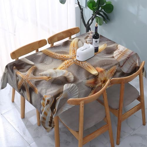 VVTDESA Tischdecke mit Muschelmotiv, bedruckt, 137 x 183 cm, rechteckig, waschbar, Dekoration, Tischdecke für Esstische, Party, Buffet, Camping, 137 x 183 cm VVTDESA Tischdecke mit Muschelmotiv, bedruckt, 137 x 183 cm, rechteckig, waschbar, Dekoration, Tischdecke für Esstische, Party, Buffet, Camping, 137 x 183 cm von VVTDESA