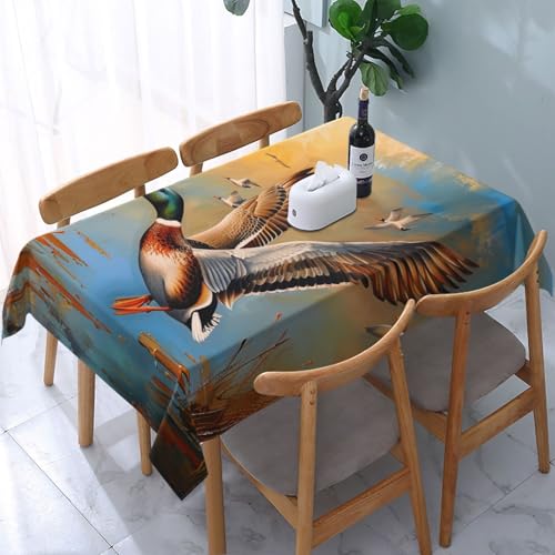 VVTDESA Tischdecke mit Ölgemälde-Motiv, bedruckt, 137 x 183 cm, rechteckig, waschbar, Dekoration, Tischdecke für Esstische, Party, Buffet, Camping VVTDESA Tischdecke mit Ölgemälde-Motiv, bedruckt, 137 x 183 cm, rechteckig, waschbar, Dekoration, Tischdecke für Esstische, Party, Buffet, Camping von VVTDESA