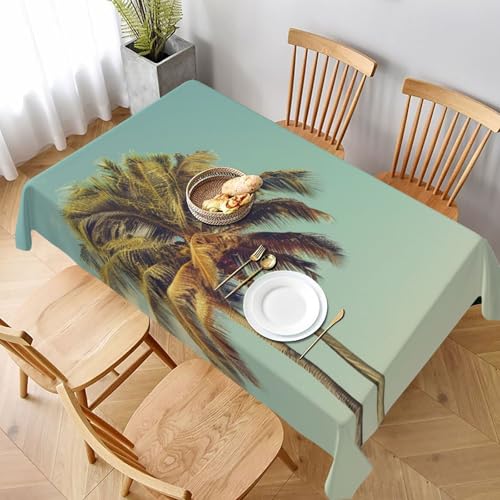 VVTDESA Tischdecke mit Palmenmotiv, 152,4 x 228,6 cm, rechteckig, waschbar, Dekoration, Tischdecke für Esstische, Party, Buffet, Camping VVTDESA Tischdecke mit Palmenmotiv, 152,4 x 228,6 cm, rechteckig, waschbar, Dekoration, Tischdecke für Esstische, Party, Buffet, Camping von VVTDESA