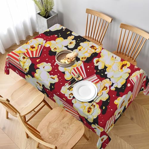 VVTDESA Tischdecke mit Popcorn-Druck, 152,4 x 228,6 cm, rechteckig, waschbar, Dekoration, Tischdecke für Esstische, Party, Buffet, Camping VVTDESA Tischdecke mit Popcorn-Druck, 152,4 x 228,6 cm, rechteckig, waschbar, Dekoration, Tischdecke für Esstische, Party, Buffet, Camping von VVTDESA