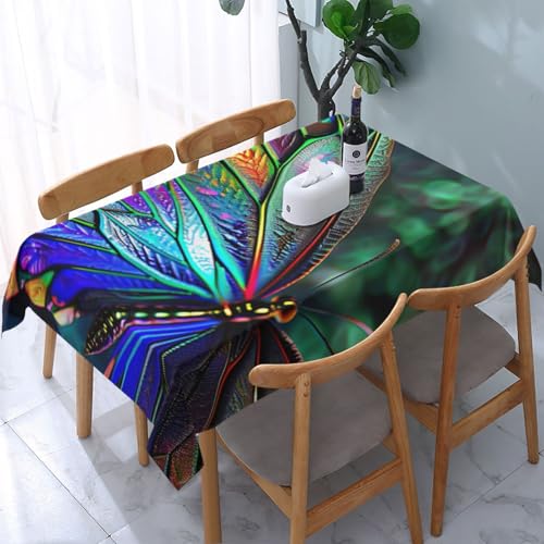VVTDESA Tischdecke mit Regenbogen-Schmetterling-Motiv, 137 x 183 cm, rechteckig, waschbar, Dekoration, Tischdecke für Esstische, Party, Buffet, Camping VVTDESA Tischdecke mit Regenbogen-Schmetterling-Motiv, 137 x 183 cm, rechteckig, waschbar, Dekoration, Tischdecke für Esstische, Party, Buffet, Camping von VVTDESA