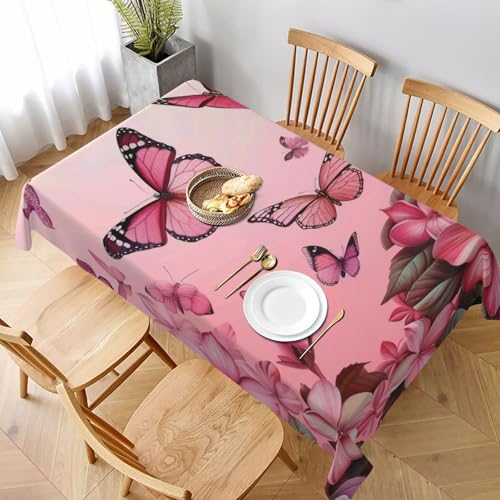 VVTDESA Tischdecke mit Schmetterlings-Motiv, 152,4 x 228,6 cm, rechteckig, waschbar, Dekoration, Tischdecke für Esstische, Party, Buffet, Camping VVTDESA Tischdecke mit Schmetterlings-Motiv, 152,4 x 228,6 cm, rechteckig, waschbar, Dekoration, Tischdecke für Esstische, Party, Buffet, Camping von VVTDESA