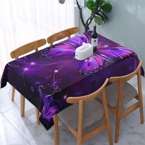 VVTDESA Tischdecke mit Schmetterlingsmotiv, 137 x 183 cm, rechteckig, waschbar, Dekoration, Tischdecke für Esstische, Party, Buffet, Camping VVTDESA Tischdecke mit Schmetterlingsmotiv, 137 x 183 cm, rechteckig, waschbar, Dekoration, Tischdecke für Esstische, Party, Buffet, Camping von VVTDESA