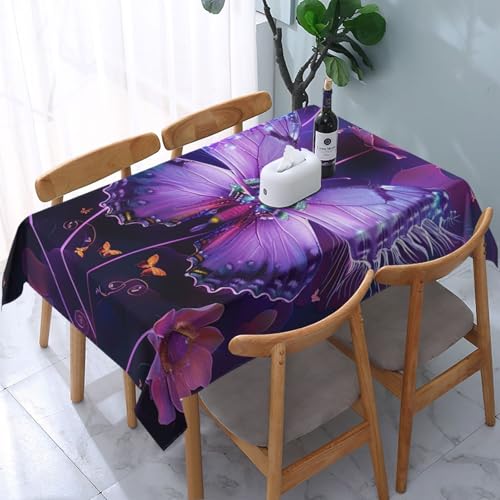 VVTDESA Tischdecke mit Schmetterlingsmotiv, 137 x 183 cm, rechteckig, waschbar, Dekoration, Tischdecke für Esstische, Party, Buffet, Camping VVTDESA Tischdecke mit Schmetterlingsmotiv, 137 x 183 cm, rechteckig, waschbar, Dekoration, Tischdecke für Esstische, Party, Buffet, Camping von VVTDESA