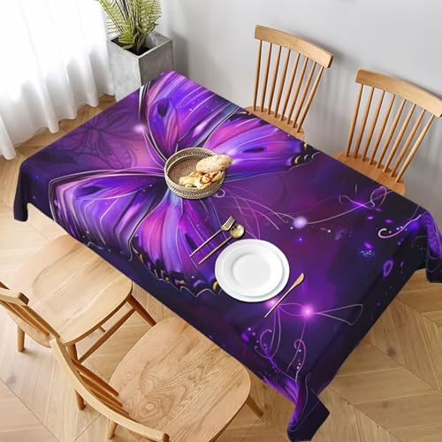 VVTDESA Tischdecke mit Schmetterlingsmotiv, 152,4 x 228,6 cm, rechteckig, waschbar, Dekoration, Tischdecke für Esstische, Party, Buffet, Camping VVTDESA Tischdecke mit Schmetterlingsmotiv, 152,4 x 228,6 cm, rechteckig, waschbar, Dekoration, Tischdecke für Esstische, Party, Buffet, Camping von VVTDESA