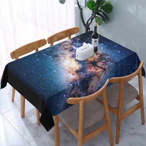 VVTDESA Tischdecke mit Sternenhimmel-Motiv, bedruckt, rechteckig, Stoff, waschbar, Dekoration, Tischdecke für Esstische, Party, Buffet, Camping, 137 x 183 cm VVTDESA Tischdecke mit Sternenhimmel-Motiv, bedruckt, rechteckig, Stoff, waschbar, Dekoration, Tischdecke für Esstische, Party, Buffet, Camping, 137 x 183 cm von VVTDESA