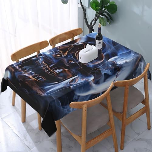 VVTDESA Tischdecke mit Totenkopf-Motiv, bedruckt, 137 x 183 cm, rechteckig, waschbar, Dekoration, Tischdecke für Esstische, Party, Buffet, Camping VVTDESA Tischdecke mit Totenkopf-Motiv, bedruckt, 137 x 183 cm, rechteckig, waschbar, Dekoration, Tischdecke für Esstische, Party, Buffet, Camping von VVTDESA