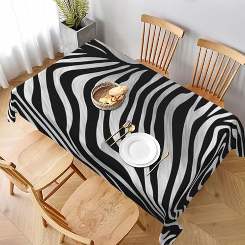 VVTDESA Tischdecke mit Zebra-Druck, 152,4 x 228,6 cm, rechteckig, waschbar, Dekoration, Tischdecke für Esstische, Party, Buffet, Camping VVTDESA Tischdecke mit Zebra-Druck, 152,4 x 228,6 cm, rechteckig, waschbar, Dekoration, Tischdecke für Esstische, Party, Buffet, Camping von VVTDESA