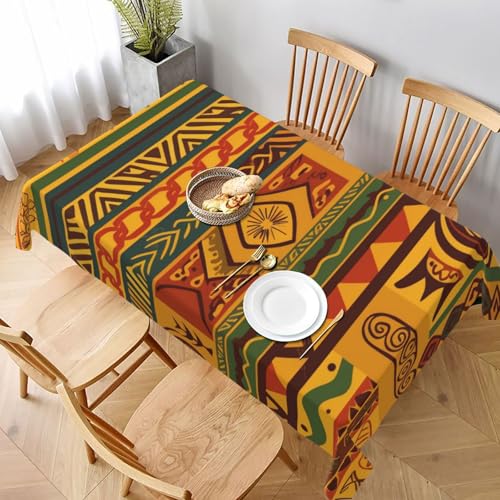 VVTDESA Tischdecke mit afrikanischen Nationalmustern, 152,4 x 228,6 cm, rechteckig, waschbar, Dekoration, Tischdecke für Esstische, Party, Buffet, Camping VVTDESA Tischdecke mit afrikanischen Nationalmustern, 152,4 x 228,6 cm, rechteckig, waschbar, Dekoration, Tischdecke für Esstische, Party, Buffet, Camping von VVTDESA