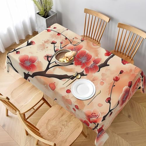 VVTDESA Tischdecke mit japanischem Blumendruck, 152,4 x 228,6 cm, waschbar, Dekoration, Tischdecke für Esstische, Partys, Buffets, Camping, 152,4 x 228,6 cm VVTDESA Tischdecke mit japanischem Blumendruck, 152,4 x 228,6 cm, waschbar, Dekoration, Tischdecke für Esstische, Partys, Buffets, Camping, 152,4 x 228,6 cm von VVTDESA