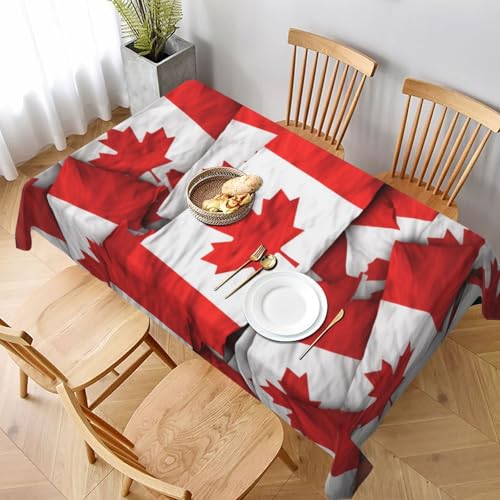VVTDESA Tischdecke mit kanadischer Flagge, bedruckt, 152,4 x 228,6 cm, rechteckig, waschbar, Dekoration, Tischdecke für Esstische, Party, Buffet, Camping VVTDESA Tischdecke mit kanadischer Flagge, bedruckt, 152,4 x 228,6 cm, rechteckig, waschbar, Dekoration, Tischdecke für Esstische, Party, Buffet, Camping von VVTDESA