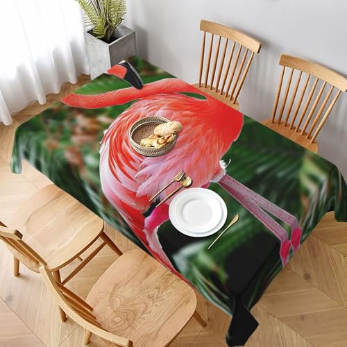 VVTDESA Tischdecke mit niedlichem Flamingo-Druck, rechteckig, Stoff, waschbar, Dekoration, Tischdecke für Esstische, Party, Buffet, Camping, 152,4 x 228,6 cm VVTDESA Tischdecke mit niedlichem Flamingo-Druck, rechteckig, Stoff, waschbar, Dekoration, Tischdecke für Esstische, Party, Buffet, Camping, 152,4 x 228,6 cm von VVTDESA