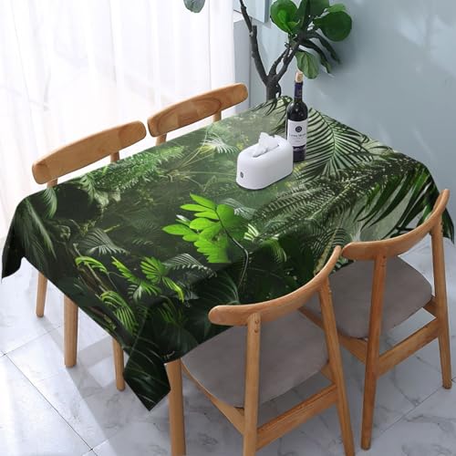 VVTDESA Tischdecke mit tropischem Regenwald, bedruckt, rechteckig, Stoff, waschbar, Dekoration, Tischdecke für Esstische, Party, Buffet, Camping, 137 x 183 cm VVTDESA Tischdecke mit tropischem Regenwald, bedruckt, rechteckig, Stoff, waschbar, Dekoration, Tischdecke für Esstische, Party, Buffet, Camping, 137 x 183 cm von VVTDESA