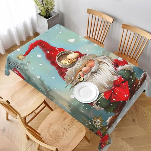 VVTDESA Weihnachtliche Tischdecke mit traditionellem Zwerg, bedruckt, 152,4 x 228,6 cm, rechteckig, Stoff, Tischdecke, waschbar, Dekoration, Tischdecke für Esstische, Party, Buffet, Camping VVTDESA Weihnachtliche Tischdecke mit traditionellem Zwerg, bedruckt, 152,4 x 228,6 cm, rechteckig, Stoff, Tischdecke, waschbar, Dekoration, Tischdecke für Esstische, Party, Buffet, Camping von VVTDESA
