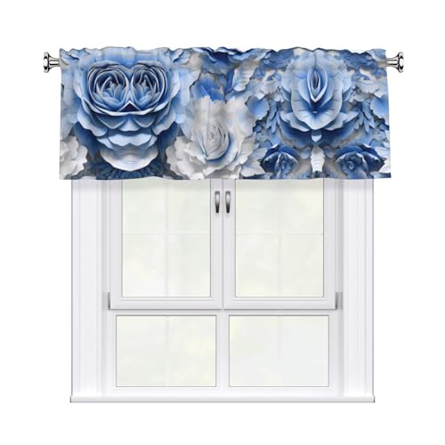 VVXBHGR Vorhang mit batikfarbenen Rosen, 137,2 x 45,7 cm, für Küche, Bad, Waschküche und Studio von VVXBHGR