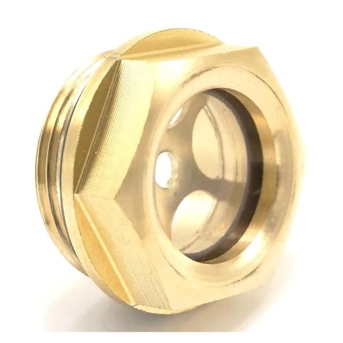 VWWJCCRO M22x1.5mm Metric Male Brass Oil Level Sight Glass Window Hex Head for Air Compressor Gearbox VWWJCCRO M22x1.5mm Metric Male Brass Oil Level Sight Glass Window Hex Head for Air Compressor Gearbox von VWWJCCRO
