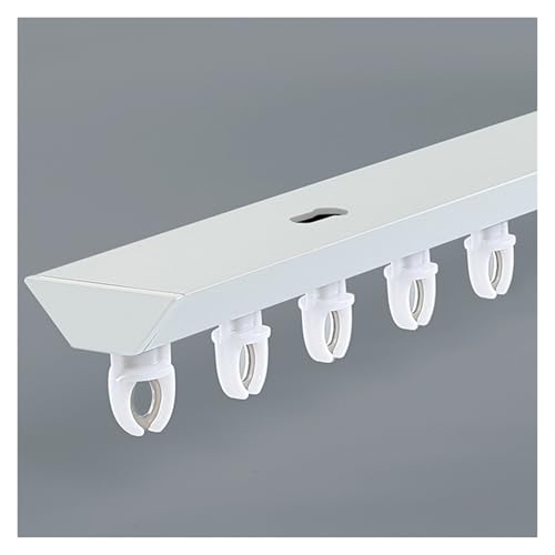 VXHCS Deckenvorhangschiene Doppelreihig, Leises Gleitend 4.1cm Breit Vorhangschienensystem für Schlafzimmer, Pavillons und Bücherregal-Trennwände(White,1.8M/71IN) von VXHCS