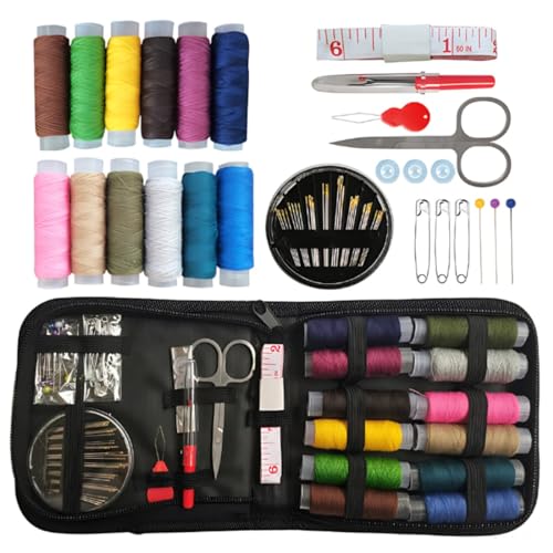 Nähkästchen Nähset Reise mit Nähzubehör set, Nähzeug Geschenke für Mama Anfänger Reisende Kinder, Mini Nähset für Hause Reise Camping Notfall gefüllt mit Faden Nähnadeln Schere Fingerhut Maßband Nähkästchen Nähset Reise mit Nähzubehör set, Nähzeug Geschenke für Mama Anfänger Reisende Kinder, Mini Nähset für Hause Reise Camping Notfall gefüllt mit Faden Nähnadeln Schere Fingerhut Maßband von VYIBPDY