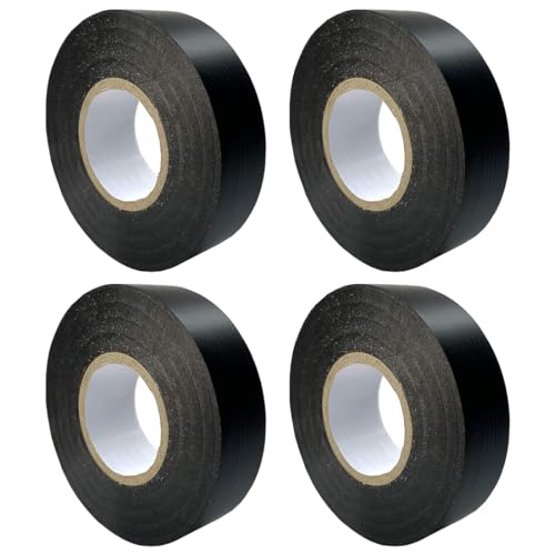 VYIBPDY 4 Stück Premium Panzertape Schwarz Gewebeband Gaffa Tape Reparaturband hohe Klebekraft Klebeband mit Naturkautschuk-Kleber von VYIBPDY