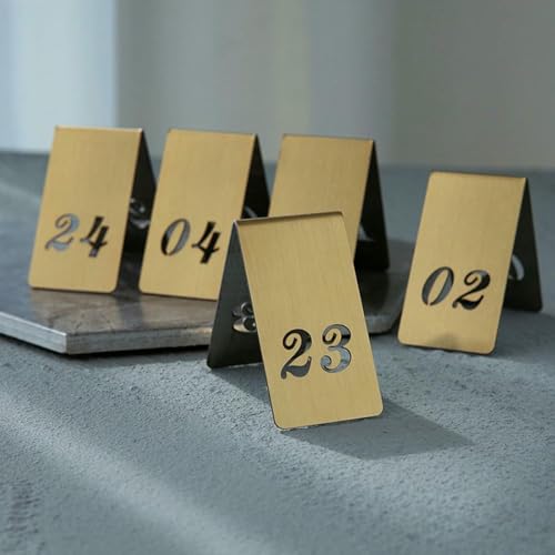 Metal Place -Karten Stapelbare Zeltstil -Tischnummern, Offene Schriftzug, Nummernschild, Place -Kartenhalter Für Restaurants Cafes Bars Versammlungsraum Brettspiele von VYUJHNBG