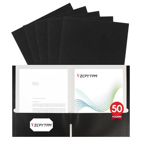 50 Packungen schwarze Dokumentenmappen, 21,6 x 27,9 cm, Aktenordner für Büro, Schule und Zuhause, Organizer 50 Packungen schwarze Dokumentenmappen, 21,6 x 27,9 cm, Aktenordner für Büro, Schule und Zuhause, Organizer von VZCPYTPM