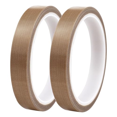 VZU 2 Stück Teflonband 15mmx10mx0.18mm Hitzebeständig bis 300°C, Selbstklebend PTFE Glasklebeband, Hitzebeständiges Klebeband Auspuff Dichtband für Vakuumiergerät Kabelbeschriftung VZU 2 Stück Teflonband 15mmx10mx0.18mm Hitzebeständig bis 300°C, Selbstklebend PTFE Glasklebeband, Hitzebeständiges Klebeband Auspuff Dichtband für Vakuumiergerät Kabelbeschriftung von VZU